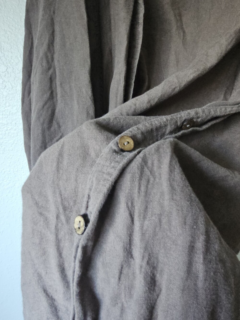 Notperfectlinen livorno oversized button down chocolate brown relaxed Large - Picture 7 of 7